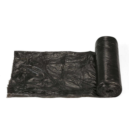Pack of 30 eco-friendly garbage bags stacked neatly