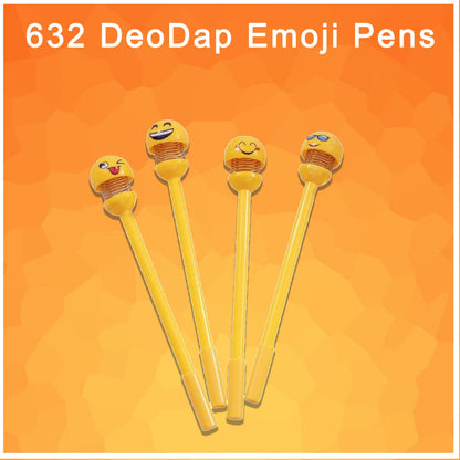 Bright yellow smiley face emoji pens, bringing cheer to your desk.