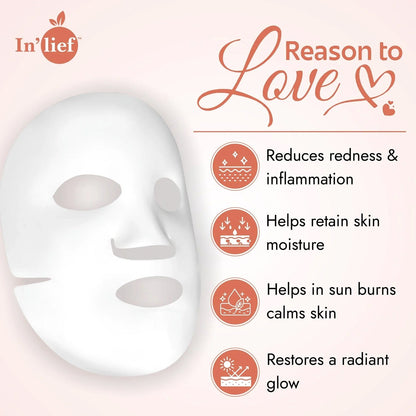 Second perspective of In'lief Niacinamide 1% calming facial sheet mask packaging