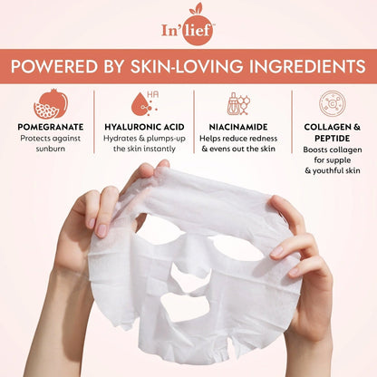 Detailed image of Niacinamide enriched facial sheet mask texture
