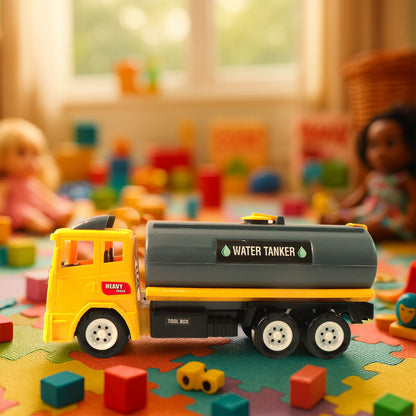 Water Tanker Toy Truck showing smooth rolling wheels and tanker body