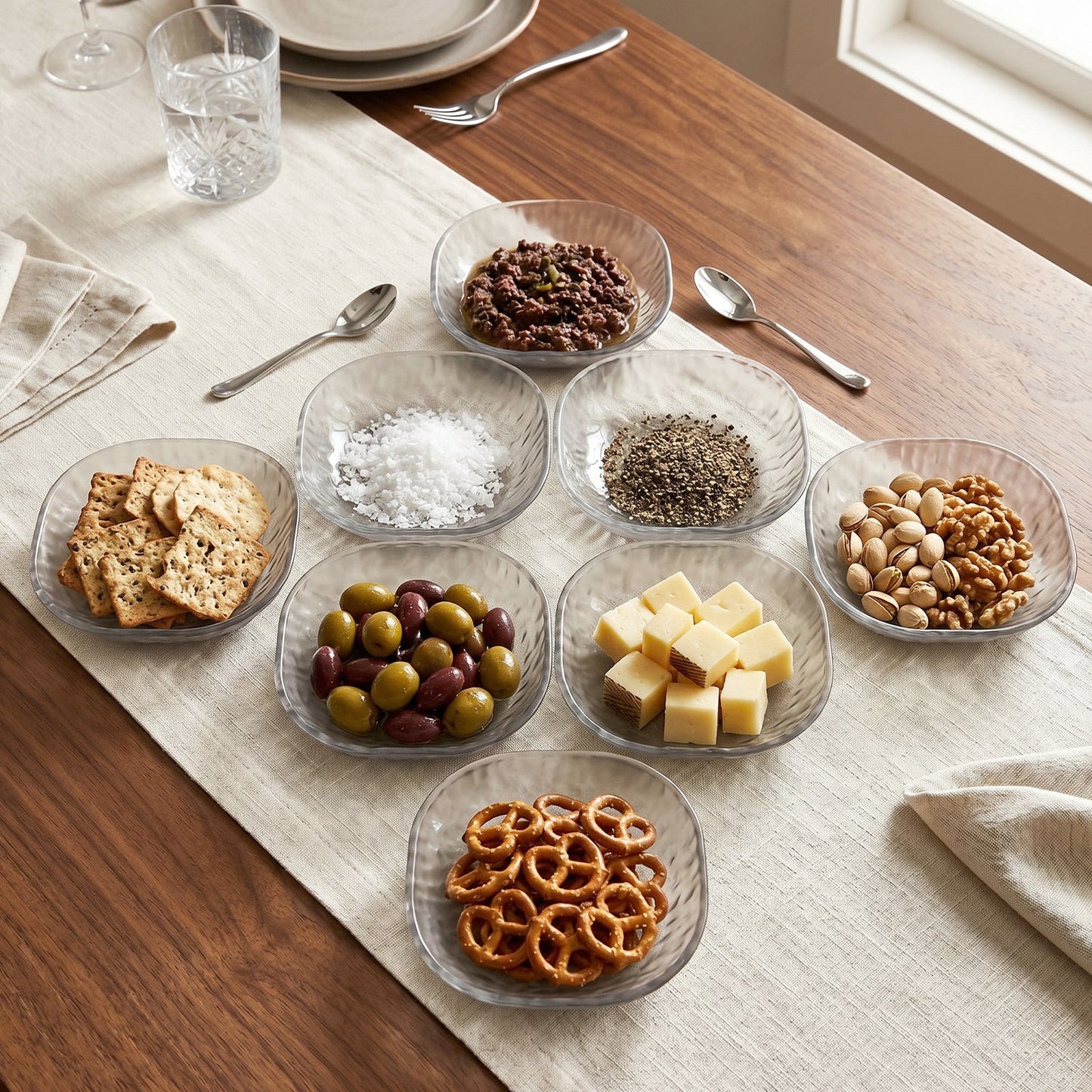 Compartment snack serving plate for parties