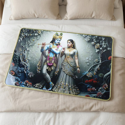Divine Radha Krishna Wall Art Frame for spiritual ambiance