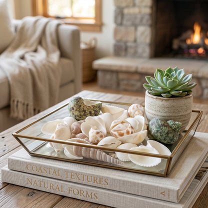 Group of assorted natural shells for decorative and craft purposes