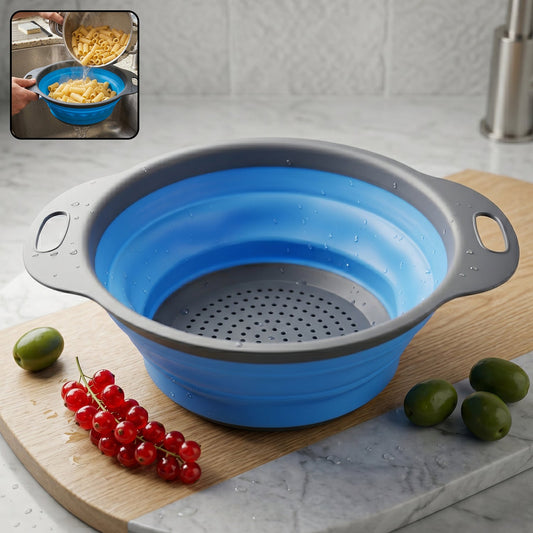 Silicone collapsible round strainer kitchen