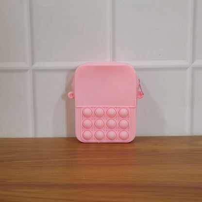 Small pop it handbag crossbody with fun bubble fidget surface