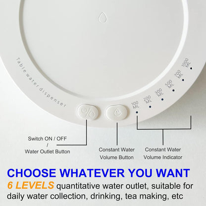 Another side angle of the elegant automatic water dispenser, emphasizing its slim profile.