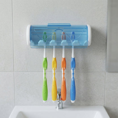 Toothbrush holder storing multiple toothbrushes