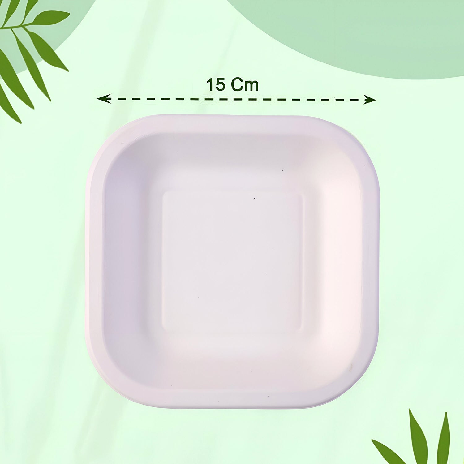 Close-up of single-use disposable serving tray with smooth finish.