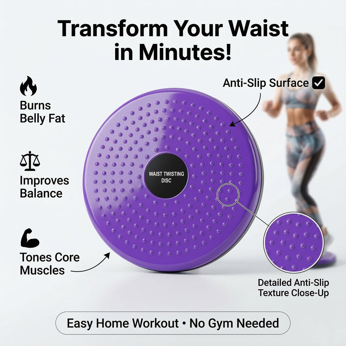Home workout twist disc for body toning