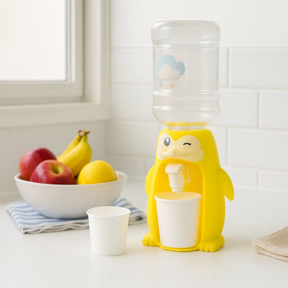 Manual push tap on kids water dispenser toy for improved motor skills