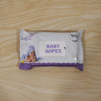 Baby wipes in use for gentle cleaning