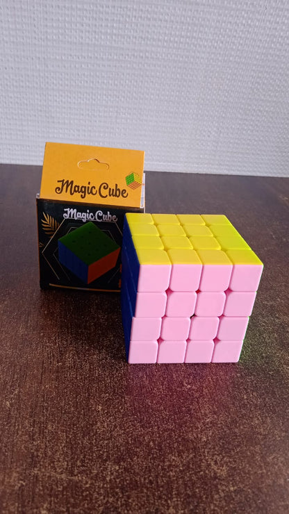 Multiple views of the 4x4 Magic Speed Cube puzzle toy