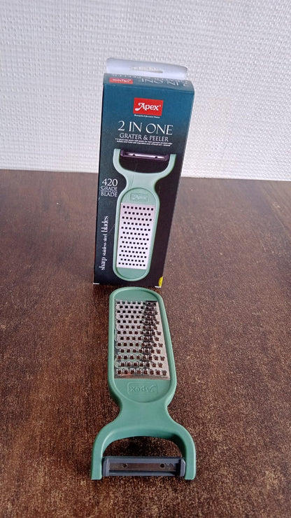 Vegetable grater and peeler compact combo ideal for kitchen prep