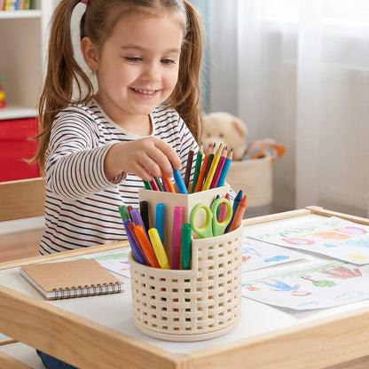 Storage solution with rotating stand and multiple compartments